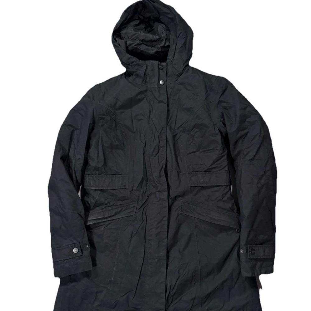 Women’s The North Face Black Full Zip Down Parka Jacket Size Medium